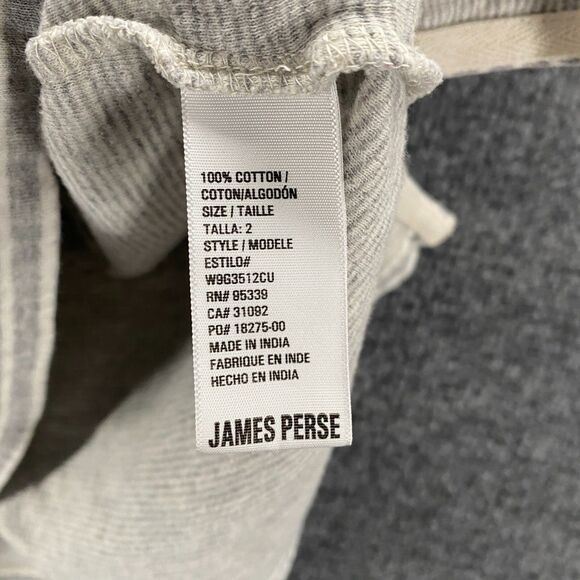 Standard James Perse Sweater 2 Womens M Gray Striped Pullover Hoodie Casual - Picture 6 of 8